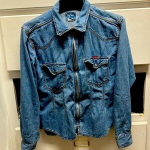 Big Star zip up cowboy denim shirt